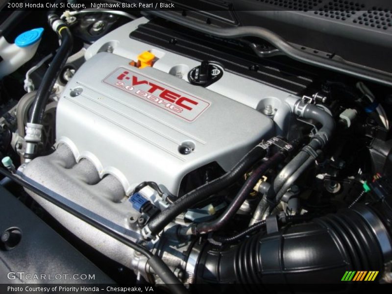 Nighthawk Black Pearl / Black 2008 Honda Civic Si Coupe