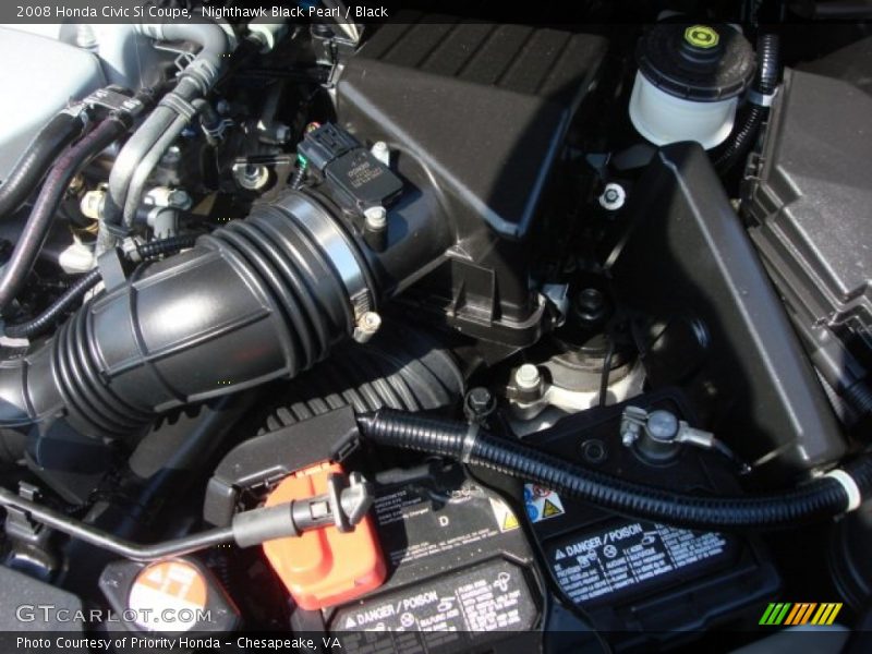 Nighthawk Black Pearl / Black 2008 Honda Civic Si Coupe