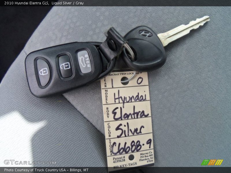 Liquid Silver / Gray 2010 Hyundai Elantra GLS