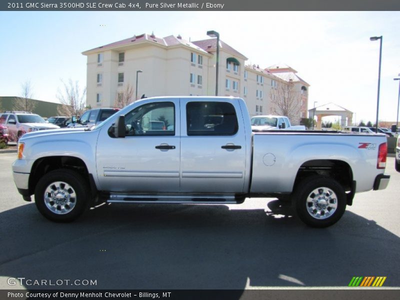 Pure Silver Metallic / Ebony 2011 GMC Sierra 3500HD SLE Crew Cab 4x4