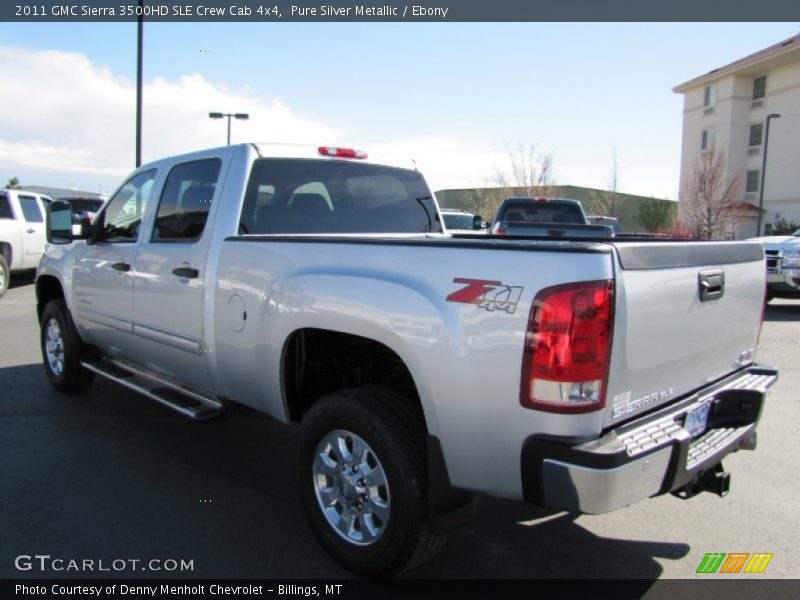 Pure Silver Metallic / Ebony 2011 GMC Sierra 3500HD SLE Crew Cab 4x4