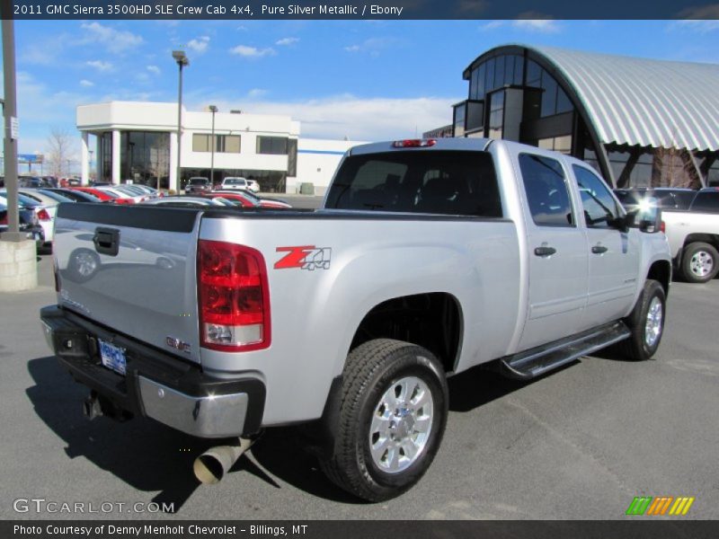 Pure Silver Metallic / Ebony 2011 GMC Sierra 3500HD SLE Crew Cab 4x4