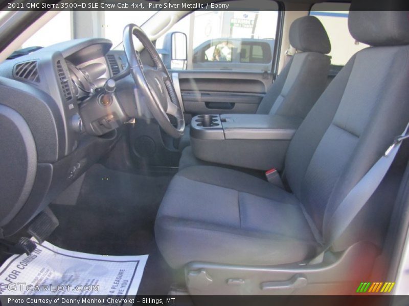 Pure Silver Metallic / Ebony 2011 GMC Sierra 3500HD SLE Crew Cab 4x4
