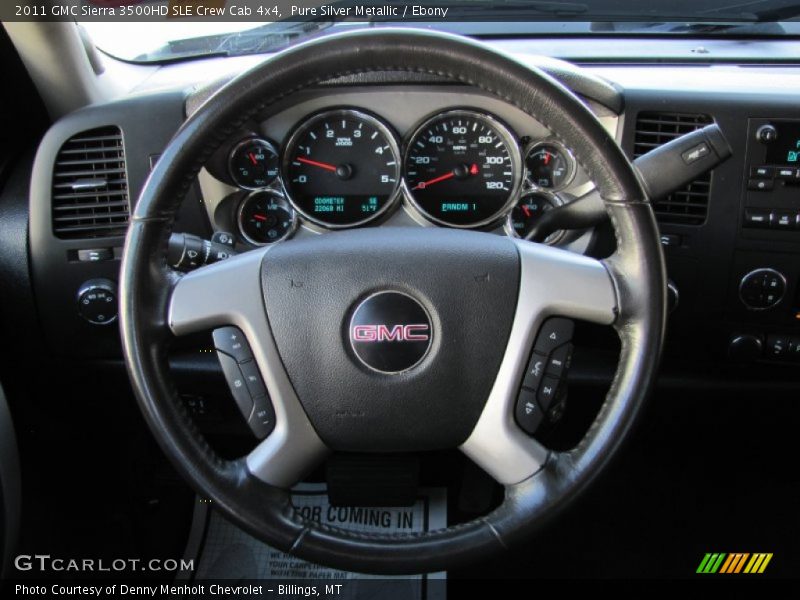 Pure Silver Metallic / Ebony 2011 GMC Sierra 3500HD SLE Crew Cab 4x4