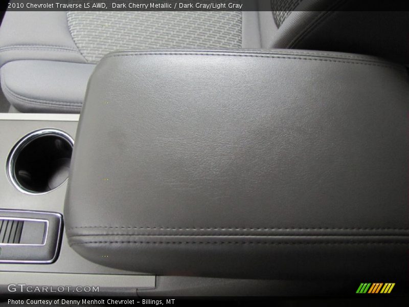 Dark Cherry Metallic / Dark Gray/Light Gray 2010 Chevrolet Traverse LS AWD