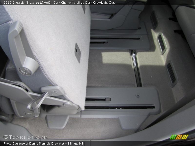 Dark Cherry Metallic / Dark Gray/Light Gray 2010 Chevrolet Traverse LS AWD