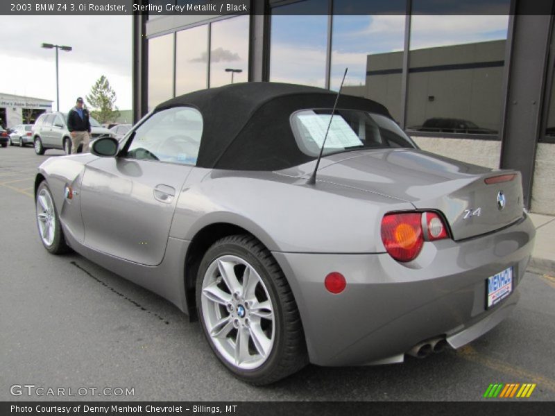 Sterling Grey Metallic / Black 2003 BMW Z4 3.0i Roadster