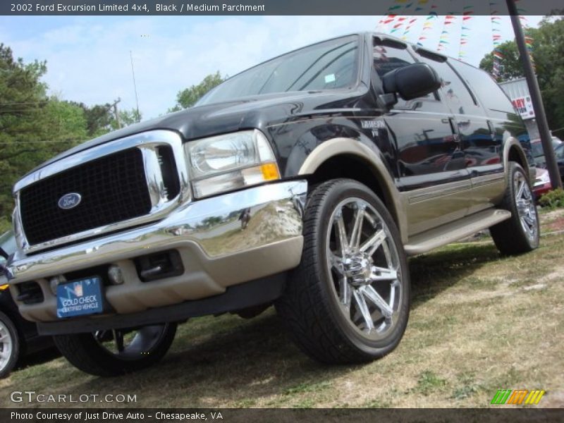 Black / Medium Parchment 2002 Ford Excursion Limited 4x4