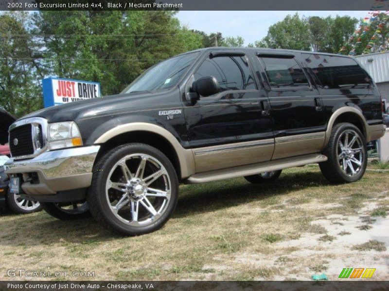 Black / Medium Parchment 2002 Ford Excursion Limited 4x4