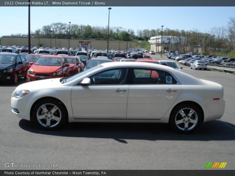White Diamond Tricoat / Ebony 2012 Chevrolet Malibu LT