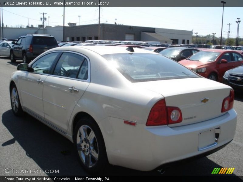 White Diamond Tricoat / Ebony 2012 Chevrolet Malibu LT