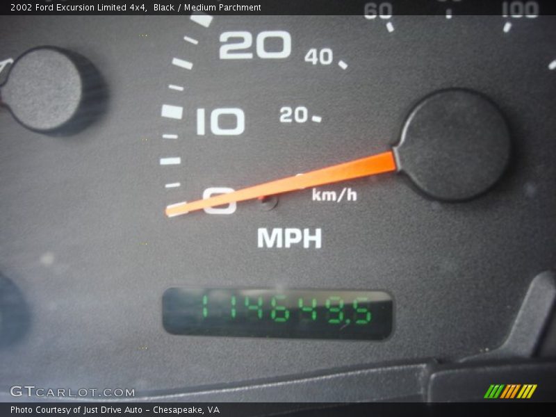 Black / Medium Parchment 2002 Ford Excursion Limited 4x4