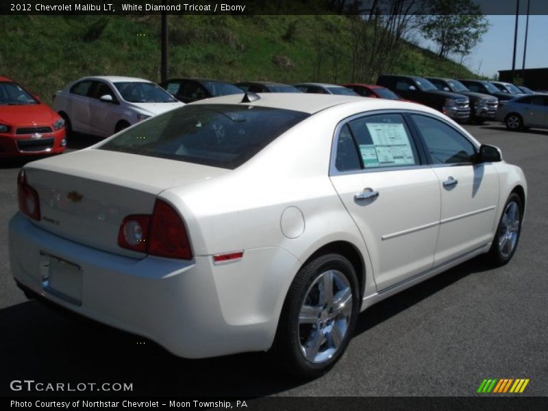 White Diamond Tricoat / Ebony 2012 Chevrolet Malibu LT