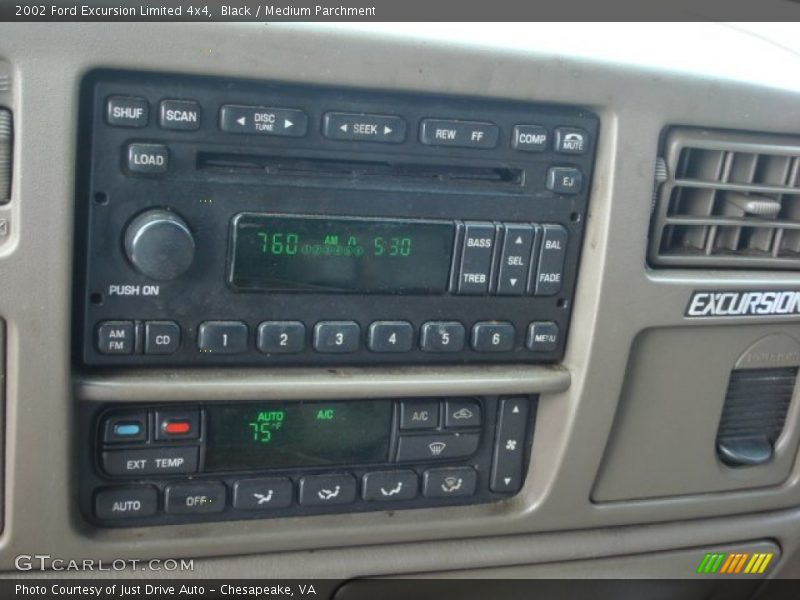 Black / Medium Parchment 2002 Ford Excursion Limited 4x4