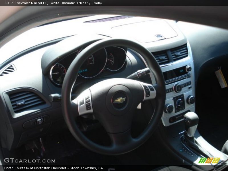 White Diamond Tricoat / Ebony 2012 Chevrolet Malibu LT