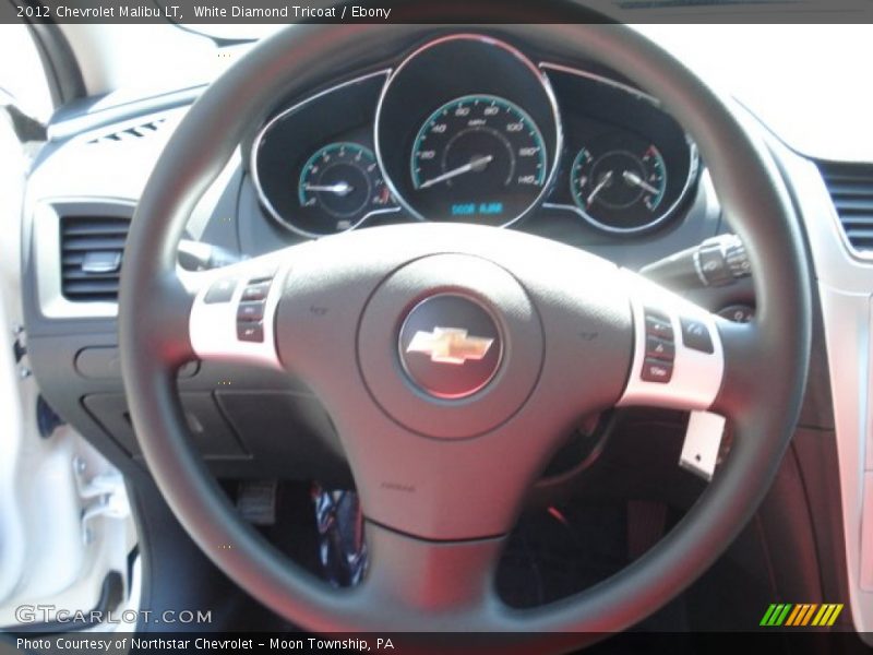 White Diamond Tricoat / Ebony 2012 Chevrolet Malibu LT