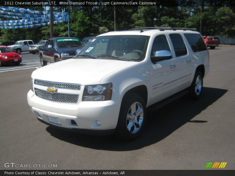 White Diamond Tricoat / Light Cashmere/Dark Cashmere 2012 Chevrolet Suburban LTZ