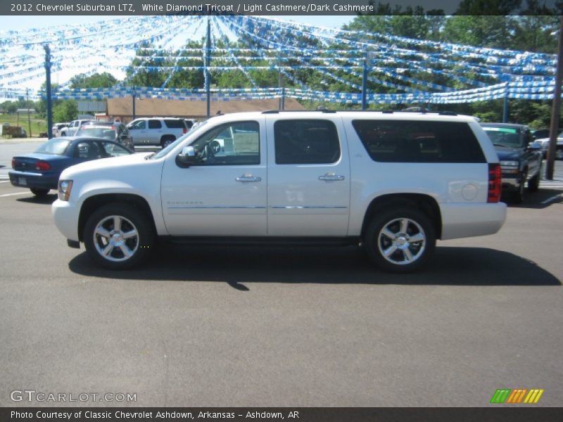 White Diamond Tricoat / Light Cashmere/Dark Cashmere 2012 Chevrolet Suburban LTZ