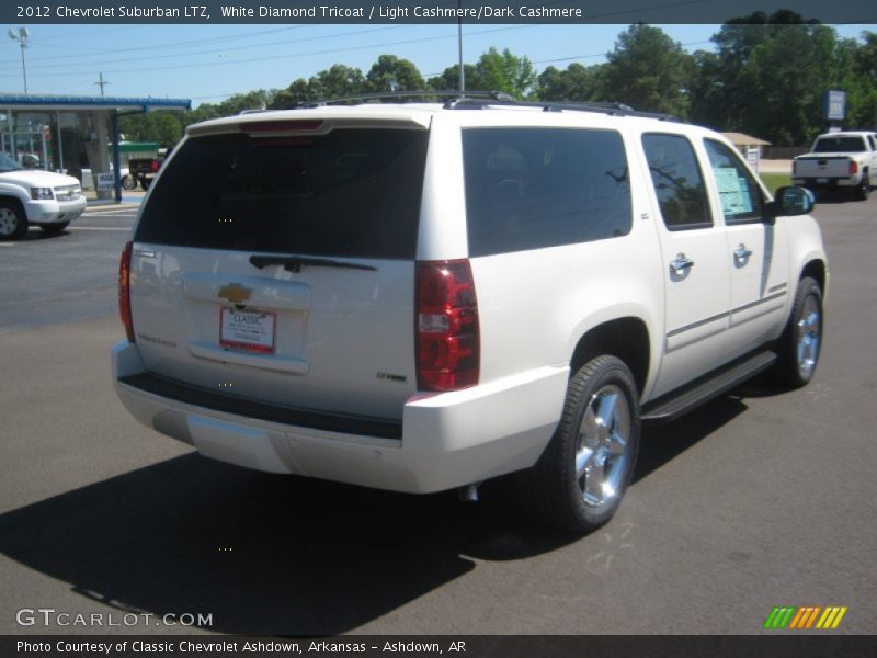 White Diamond Tricoat / Light Cashmere/Dark Cashmere 2012 Chevrolet Suburban LTZ