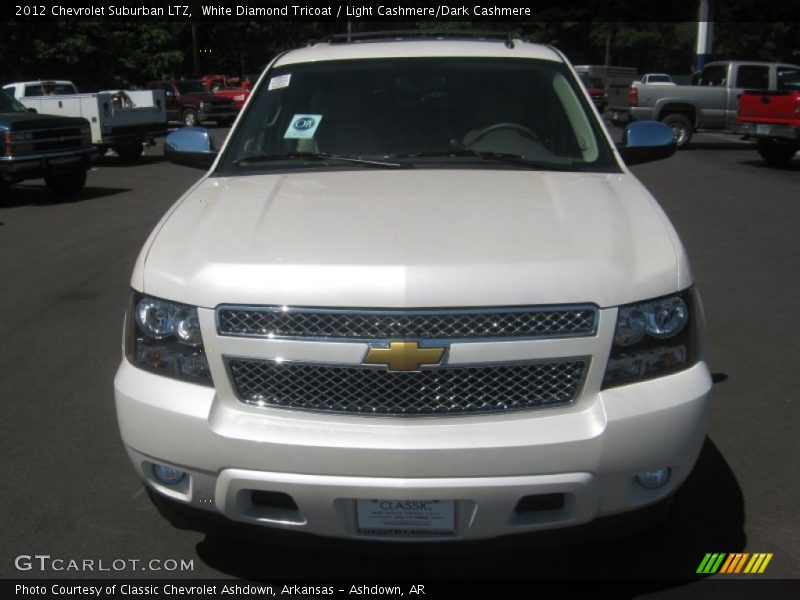 White Diamond Tricoat / Light Cashmere/Dark Cashmere 2012 Chevrolet Suburban LTZ