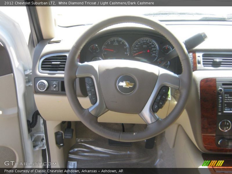 White Diamond Tricoat / Light Cashmere/Dark Cashmere 2012 Chevrolet Suburban LTZ