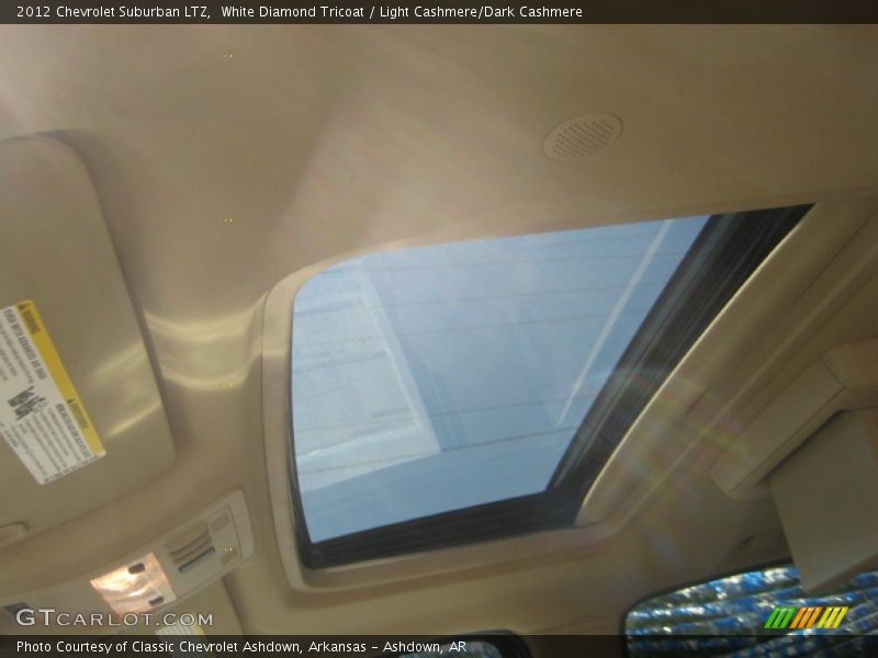 White Diamond Tricoat / Light Cashmere/Dark Cashmere 2012 Chevrolet Suburban LTZ