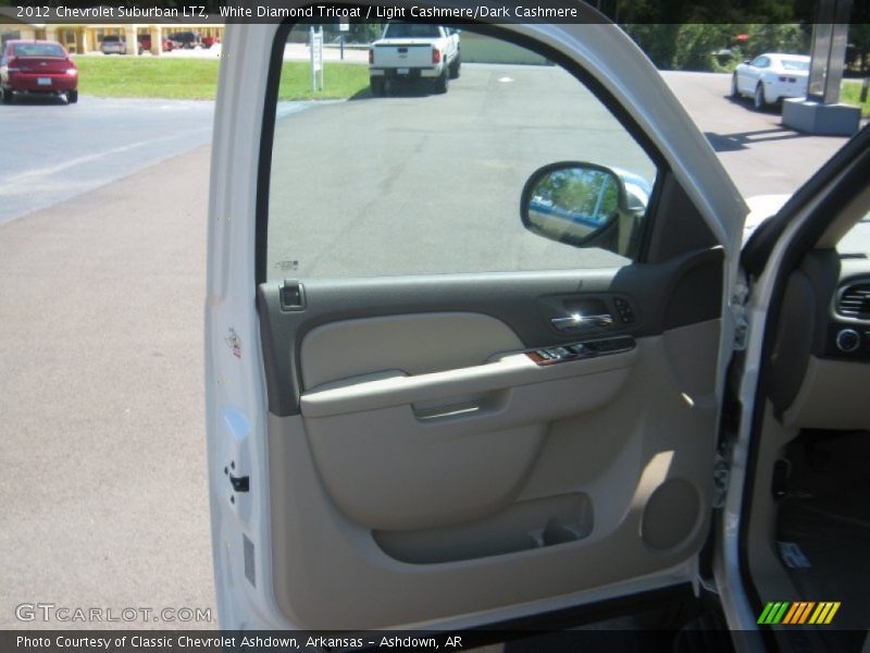 White Diamond Tricoat / Light Cashmere/Dark Cashmere 2012 Chevrolet Suburban LTZ