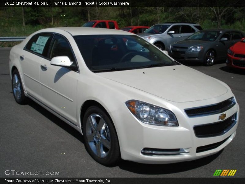 White Diamond Tricoat / Cocoa/Cashmere 2012 Chevrolet Malibu LT