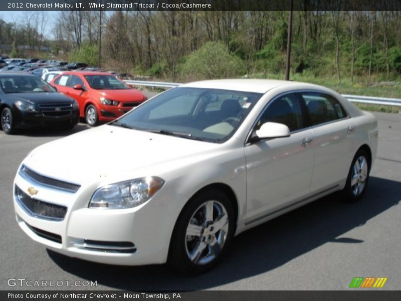 White Diamond Tricoat / Cocoa/Cashmere 2012 Chevrolet Malibu LT