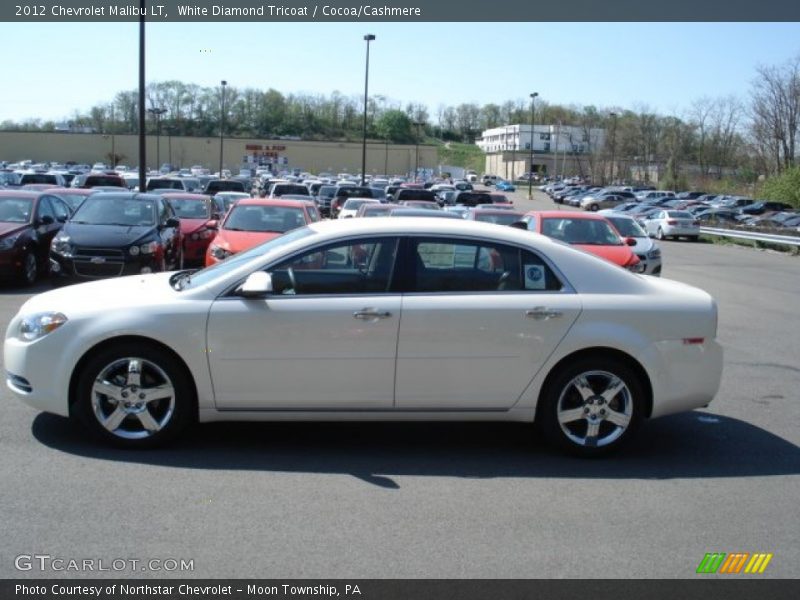 White Diamond Tricoat / Cocoa/Cashmere 2012 Chevrolet Malibu LT