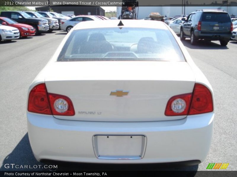 White Diamond Tricoat / Cocoa/Cashmere 2012 Chevrolet Malibu LT