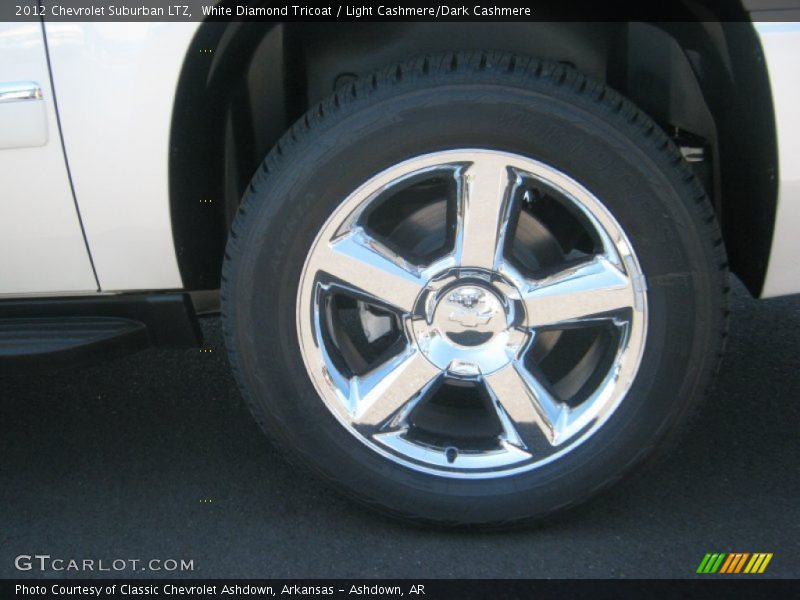 White Diamond Tricoat / Light Cashmere/Dark Cashmere 2012 Chevrolet Suburban LTZ
