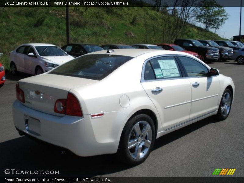 White Diamond Tricoat / Cocoa/Cashmere 2012 Chevrolet Malibu LT