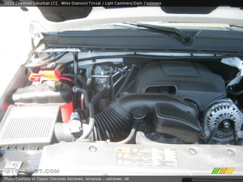 White Diamond Tricoat / Light Cashmere/Dark Cashmere 2012 Chevrolet Suburban LTZ