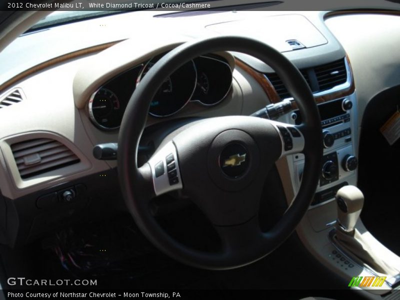 White Diamond Tricoat / Cocoa/Cashmere 2012 Chevrolet Malibu LT