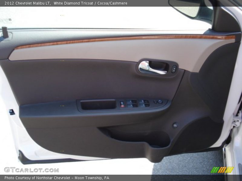 White Diamond Tricoat / Cocoa/Cashmere 2012 Chevrolet Malibu LT