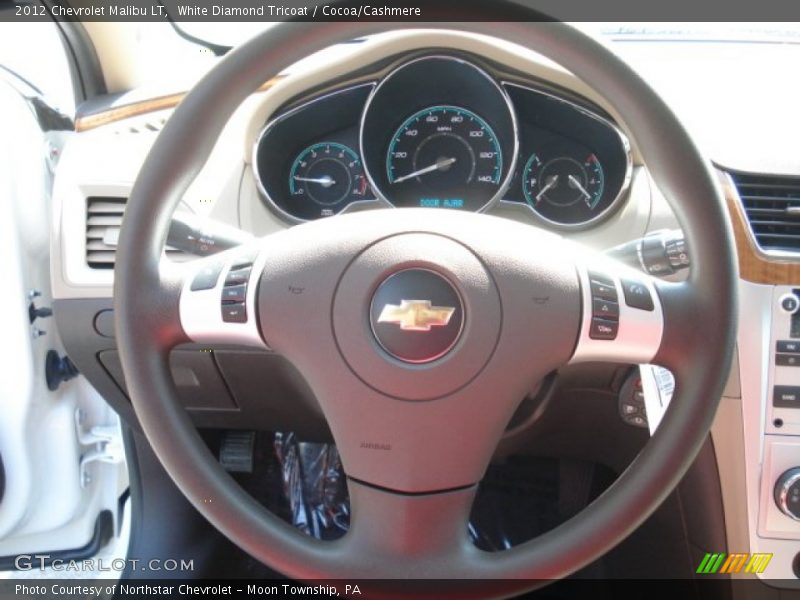 White Diamond Tricoat / Cocoa/Cashmere 2012 Chevrolet Malibu LT