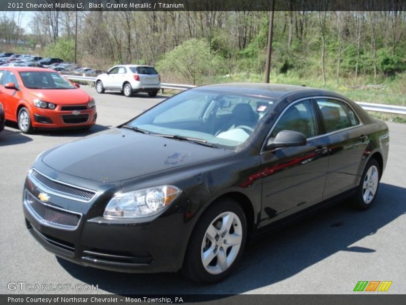 Black Granite Metallic / Titanium 2012 Chevrolet Malibu LS