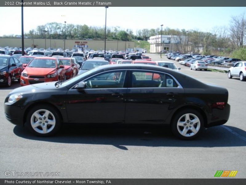 Black Granite Metallic / Titanium 2012 Chevrolet Malibu LS