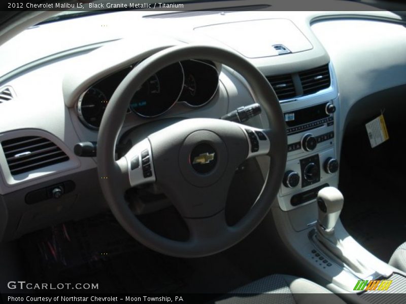 Black Granite Metallic / Titanium 2012 Chevrolet Malibu LS