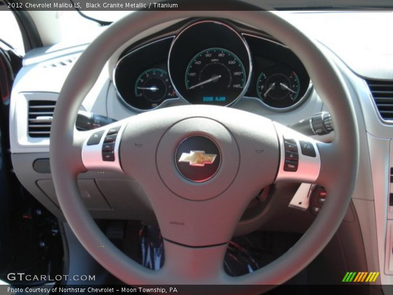 Black Granite Metallic / Titanium 2012 Chevrolet Malibu LS
