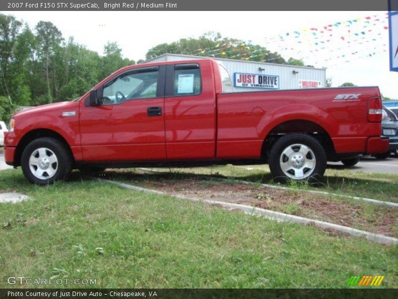 Bright Red / Medium Flint 2007 Ford F150 STX SuperCab