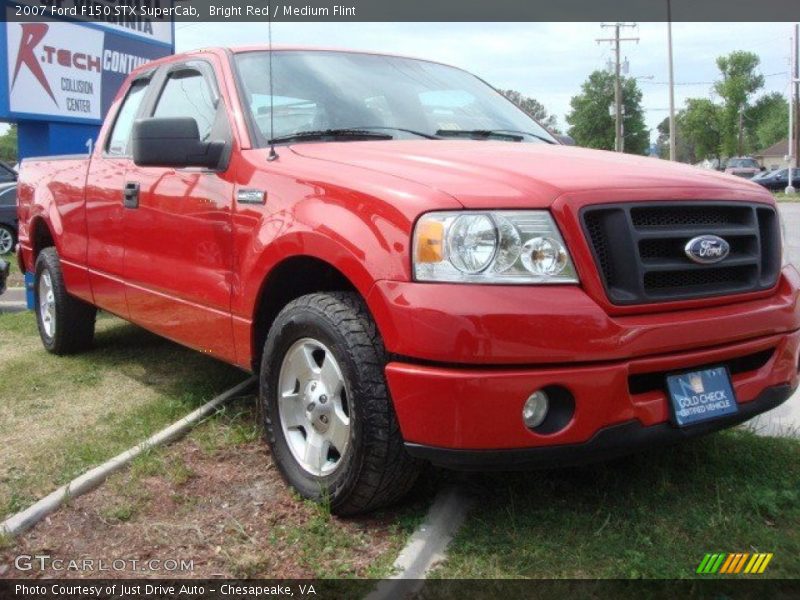 Bright Red / Medium Flint 2007 Ford F150 STX SuperCab