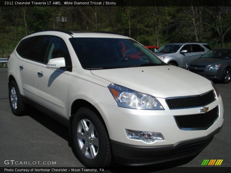 White Diamond Tricoat / Ebony 2012 Chevrolet Traverse LT AWD