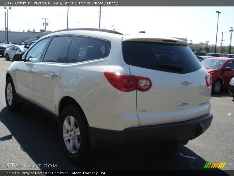 White Diamond Tricoat / Ebony 2012 Chevrolet Traverse LT AWD