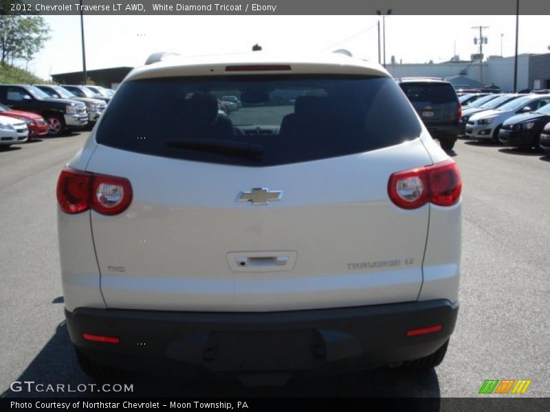 White Diamond Tricoat / Ebony 2012 Chevrolet Traverse LT AWD