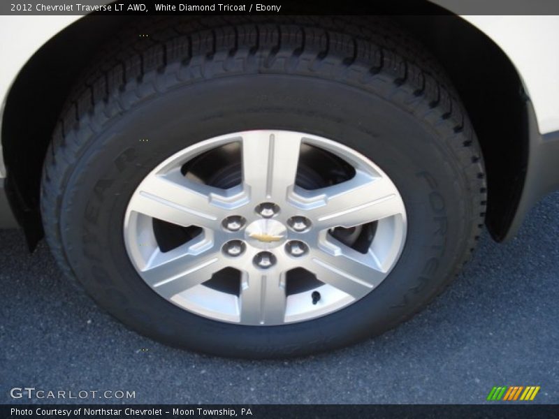 White Diamond Tricoat / Ebony 2012 Chevrolet Traverse LT AWD