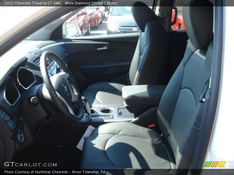 White Diamond Tricoat / Ebony 2012 Chevrolet Traverse LT AWD