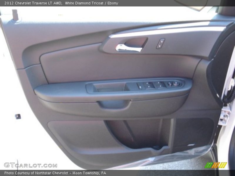 White Diamond Tricoat / Ebony 2012 Chevrolet Traverse LT AWD