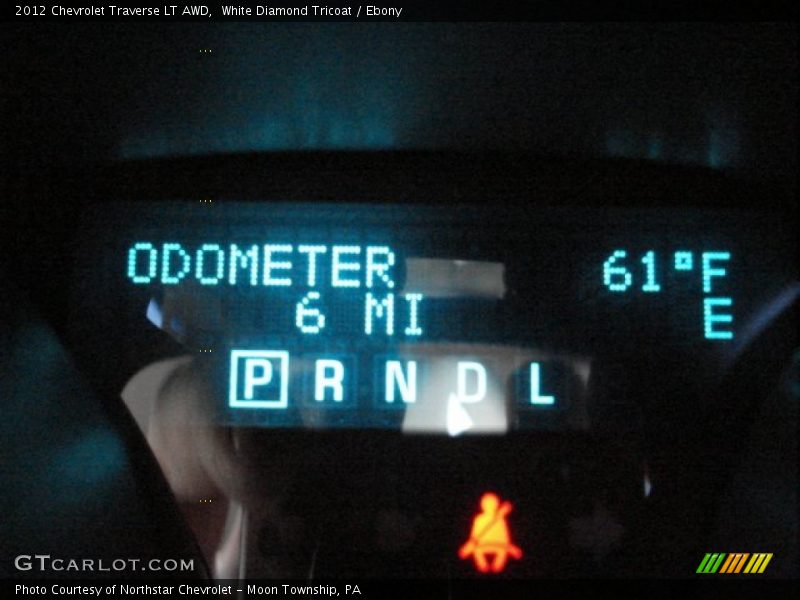 White Diamond Tricoat / Ebony 2012 Chevrolet Traverse LT AWD